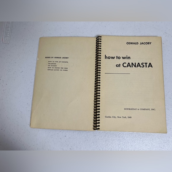 VTG Lot of 2 Canasta Items Book & Score Sheets 1949 Oswald Jacoby - Picture 8 of 10